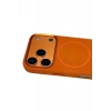 Apple iPhone 17 Pro Max Luno Deri Magsafe Kapak - Turuncu