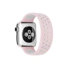 Apple Watch 38mm Ayarlı Delikli Silikon Kordon - Pembe-Beyaz