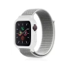 Apple Watch 38mm Hasırlı Cırtcırtlı Kasalı Kordon - Beyaz
