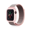 Apple Watch 38mm Hasırlı Cırtcırtlı Kasalı Kordon - Pembe