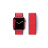 Apple Watch 38mm Hasırlı Cırtcırtlı Kordon - Lacivert-Kırmızı