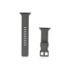 Apple Watch 38mm KR408 Çizgili Silikon Kordon - Koyu Gri