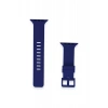 Apple Watch 38mm KR408 Çizgili Silikon Kordon - Lacivert