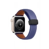 Apple Watch 38mm KR414 Daks Deri Kordon - Lacivert