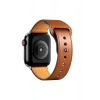 Apple Watch 38mm KR415 Luaz Deri Kordon - Kahverengi