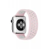 Apple Watch 42mm Ayarlı Delikli Silikon Kordon - Pembe-Beyaz