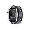 Apple Watch 42mm Ayarlı Delikli Silikon Kordon - Siyah-Gri