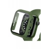 Apple Watch 42mm Camlı Kasa Ekran Koruyucu - Koyu Yeşil