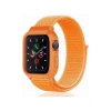 Apple Watch 42mm Hasırlı Cırtcırtlı Kasalı Kordon - Turuncu
