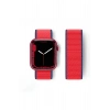Apple Watch 42mm Hasırlı Cırtcırtlı Kordon - Kırmızı
