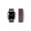 Apple Watch 42mm Hasırlı Cırtcırtlı Kordon - Pembe