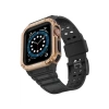 Apple Watch 42mm KR401 Silikon Kordon - Siyah-Rose