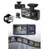 Araç Kamerası - 3 Kameralı Wifi Ön , İç ve Arka Full HD DVR Araç İçi Ekranlı Kamera