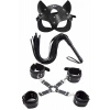 MARSiLYAN- Maske Kırbaç Bileklik 5 Li Harness Deri Set