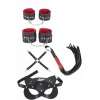4lü Kol Bacak Kırbaç Maske Deri Aksesuar Set
