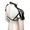 Arkası Açık Deri Crop Büstiyer Harness - Brf1257