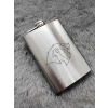 Aslan Temalı 9 Oz Paslanmaz Çelik Cep Matarası 266 Ml içki Viski Konyak Alkol Matarası