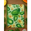 Avokado Fresh Temalı Spiral Kareli Defter – 80 Yaprak / 160 Sayfa – 18x24 cm
