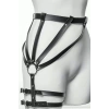 Bacağı Saran Şık Deri Bacak Harness, Tayt Üzeri Deri Aksesuar - Brf595