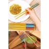Bambu Chopstick Çubuk Yemek Çubuğu Yıkanabilir Tekrar Kullanılabilir (3 Çift- 6 Adet )