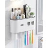Banyo Organizer Diş Fırçası Tutucu Çift Dispenserli Raflı Çekmeceli