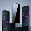Baseus Crystal İphone 15 Plus Privacy Full Koruma Tempered Cam Ekran Koruyucu 2 Adet Set-(5775)
