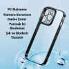 Baseus Glitter İphone 14 Pro 6.1 Renkli Kenar Silikon Kılıf + Tempered Ekran Koruyucu Set