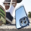 Baseus Glitter İphone 14 Pro Max 6.7 Renkli Kenar Silikon Kılıf + Tempered Ekran Koruyucu Set