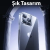 Baseus İphone 15 Schott Serisi Şeffaf Silikon Kılıf + Tempered Ekran Koruyucu Set-(5775)