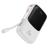 Baseus Qpow Pro Dijital Göstergeli 10000mah 20w Hızlı Şarj Powerbank İphone Lightning Kablolu