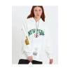 Baskılı Kapüşonlu Sweatshirt - Beyaz -