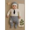 Battaniyeli Tulumlu Erkek Bebek Set %100 Pamuk