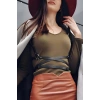 Beli Uzun Sarmalı Şık Harness - Brf172
