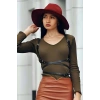 Beli Uzun Sarmalı Şık Harness - Brf172