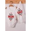 Best Mom ve Dad Desenli Askılı Unisex Body