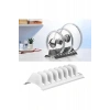 Beyaz - 2 Adet 8 Bölmeli Tencere Kapak Rafı - Simple Tabaklık - Kapak Organizeri