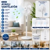 BEYAZ 5 PERVANE - 16 INC EV - OFİS KOMPAKT - SESSİZ - ÜÇ KADEME 140CM YÜKSEKLİK AYAKLI VANTİLATÖR SF-6789 (4887)