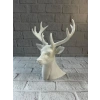 Beyaz Geyik Biblo 23 Cm Dekoratif Modern Tasarım