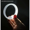 Beyaz-Gümüş Led Işıklı Baskı Yapılabilen Pilli Bileklik Bilezik 1,5 cm Genişlik