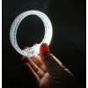 Beyaz-Gümüş Led Işıklı Baskı Yapılabilen Pilli Bileklik Bilezik 1,5 cm Genişlik