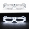 Beyaz LED Işıklı Parti Gözlüğü 3 Modlu – Glow & Gece Eğlence Gözlüğü