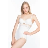 MARSİLYAN™ BEYAZ MI  2028 Dantelli Yüksek Bel Slip Korse