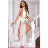 Beyaz Pul Aksesuarlı Tül Etekli Kadın Seksi Gecelik