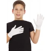 Beyaz Renk Çocuk Boy Likralı Pandomim Eldiveni (4887)