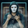 Beyaz Renk Hip Hop Anonim Jabbawockeez Dans Maskesi 18x19 cm (4887)