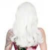 Beyaz Renk Kahküllü Dalgalı Uzun Parti Peruğu (4887)