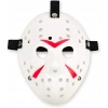 Beyaz Renk Kırmızı Çizgili Tam Yüz Hokey Jason Maskesi Hannibal Maskesi