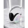 Bluetooth 5.0 Beyaz Kulak Üstü Kablosuz Kulaklık Mikrofonlu Rgb Aydınlatmalı
