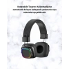 Bluetooth 5.3 Rainbow Işıklı Kulak Üstü Kablosuz Kulaklık Yeni Nesil