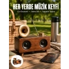 Bluetooth Hoparlör Ahşap Klasik Retro Gramofon Bluetooth Müzik Kutusu